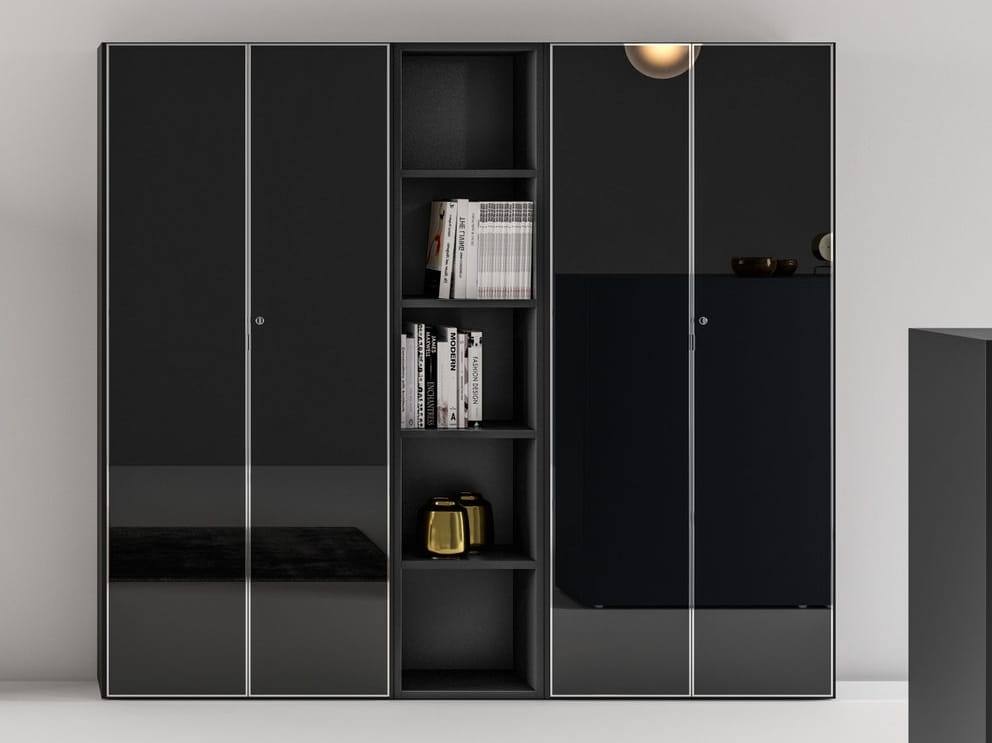 Офисный шкаф из лакированного стекла и дерева About Office Hype ARCH-00022466