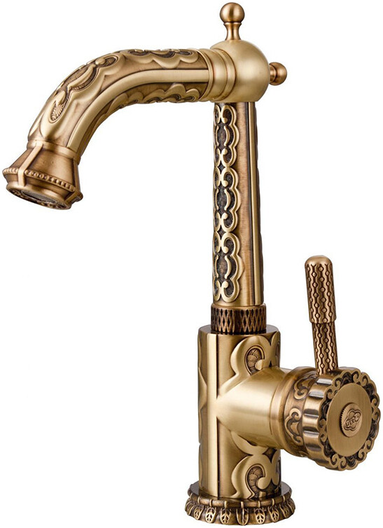 Смеситель ZorG Antic A 112U-BR для раковины, бронза