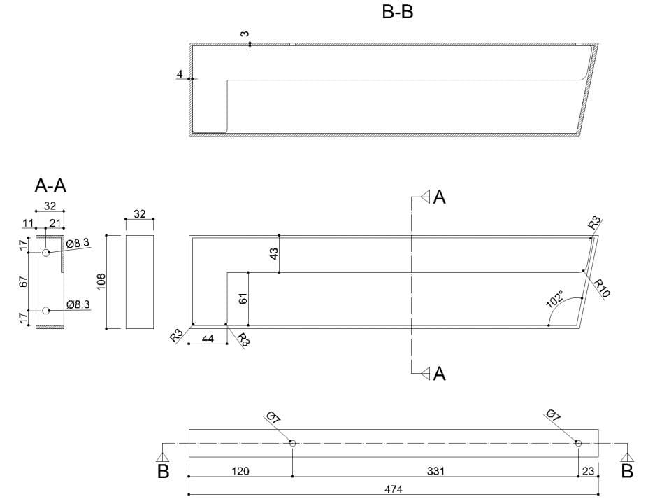 Держатель раковины из нержавеющей стали Ponte Giulio Hug ARCH-00094007 - Вид №2