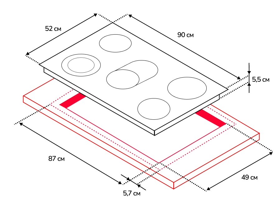 9039899 Электрическая варочная поверхность Simfer H90D15B072 STDN-0129677 - Вид №1