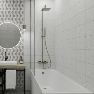 Плитка настенная Axima Руан 20x30 см 1.44 м² матовая цвет светло-серый терраццо