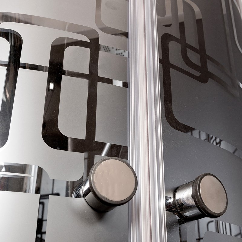 ЕМ1511 R N (без крыши) Душевая кабина DETO Серия EM BМ4590 с гм. и эл. BLACK - Вид №13