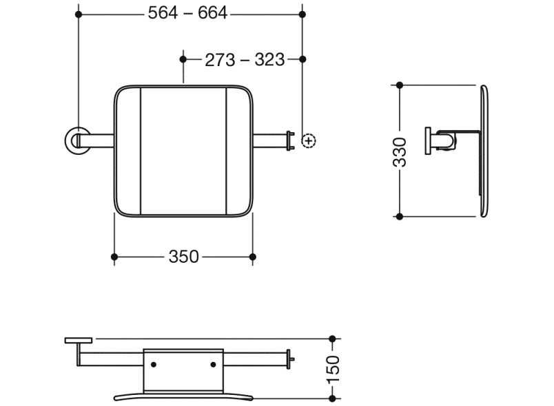 900.51.90740 поддержка спины HEWI Stützen  - Вид №2