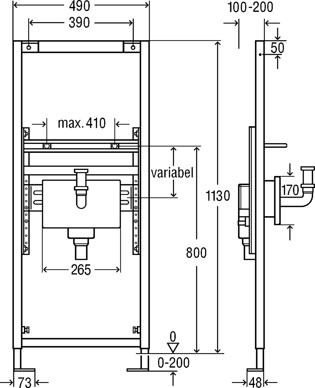 Системная техника  Viega Eco Plus  Элементы для умывальников VIEGA 734 831 Модель 8168 Santreyd  - Вид №2