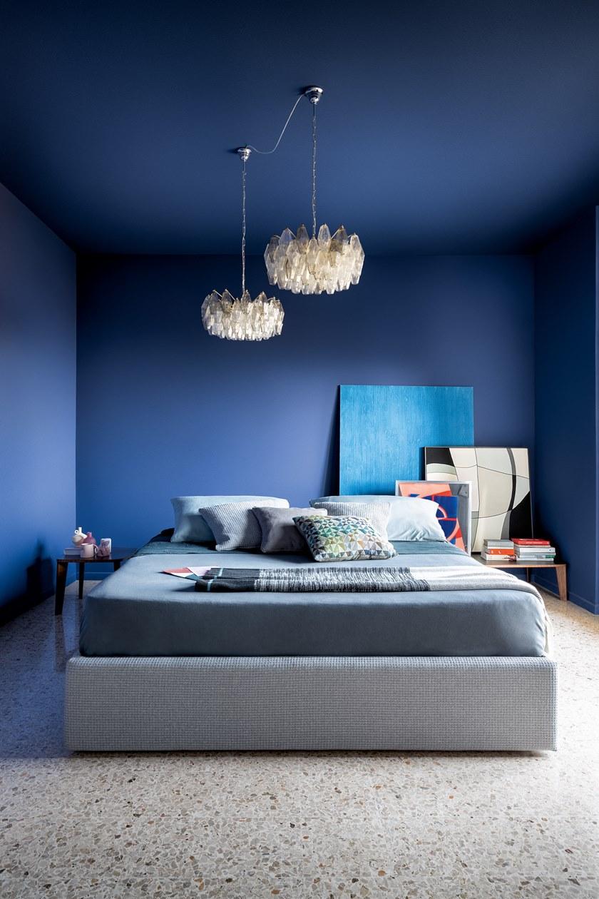 Bonaldo Двуспальная кровать со съемным покрытием с мягким изголовьем Paco sun-id-1410296 - Вид №1