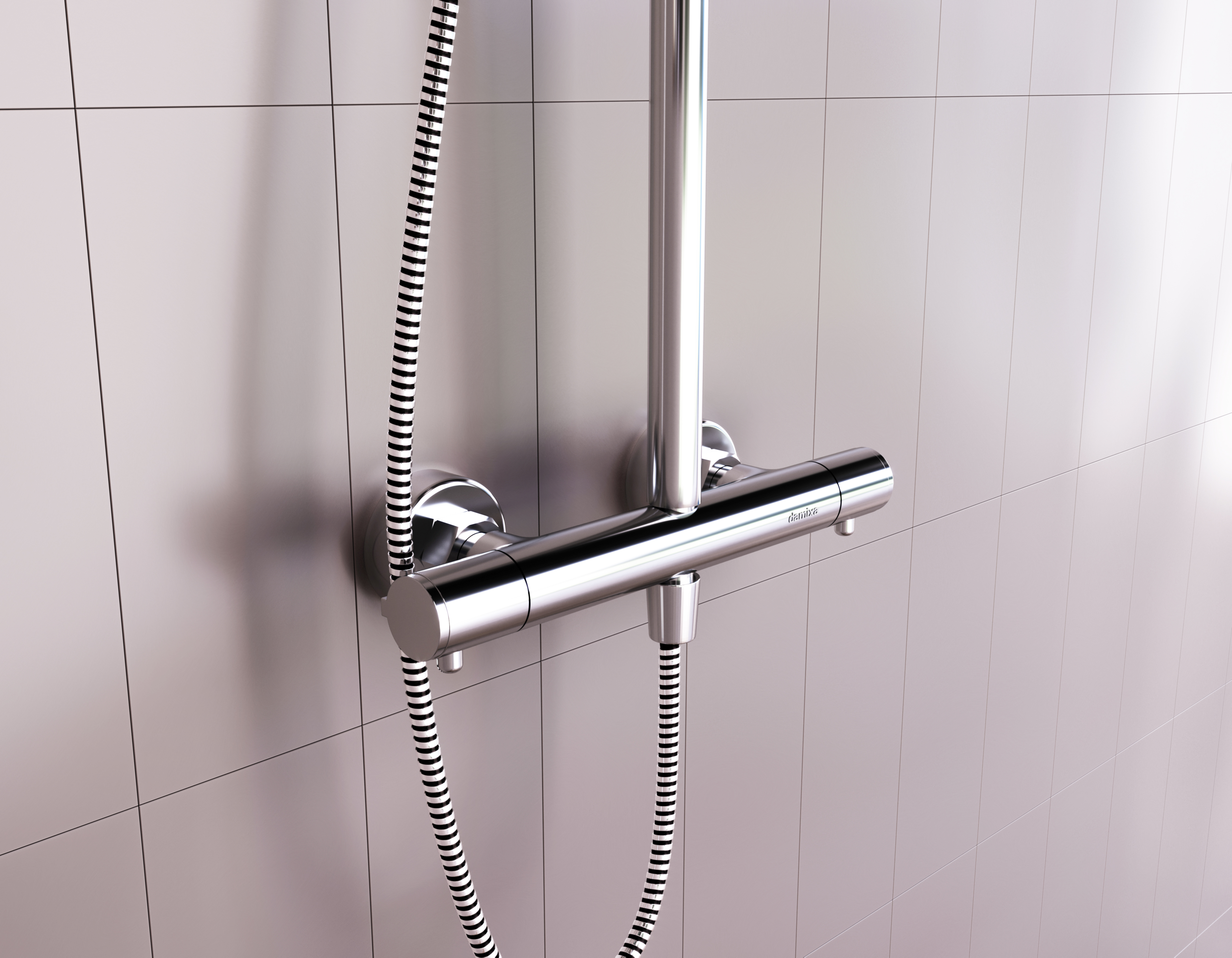 DX218092000 душевая система с ТМС для душа: верхний душ 230*230мм ручной душ 120мм 3 режим Damixa Option - Вид №3