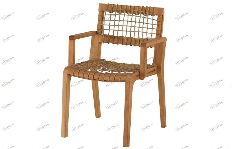 Unopiù Стул из тика с подлокотниками Synthesis Posy