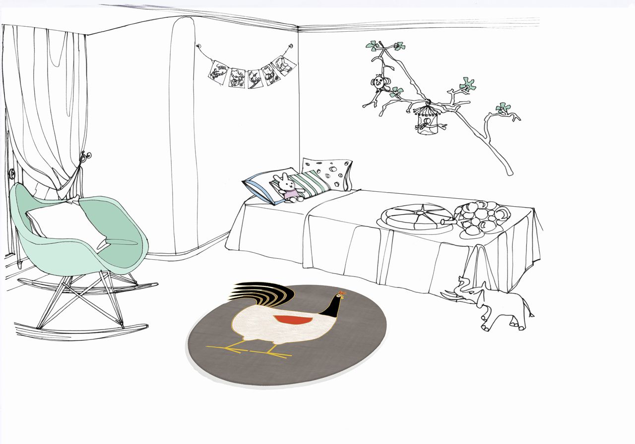 Овальный ковер из хлопка для детей Un Tapis à Paris Children ARCH-00028268 - Вид №1