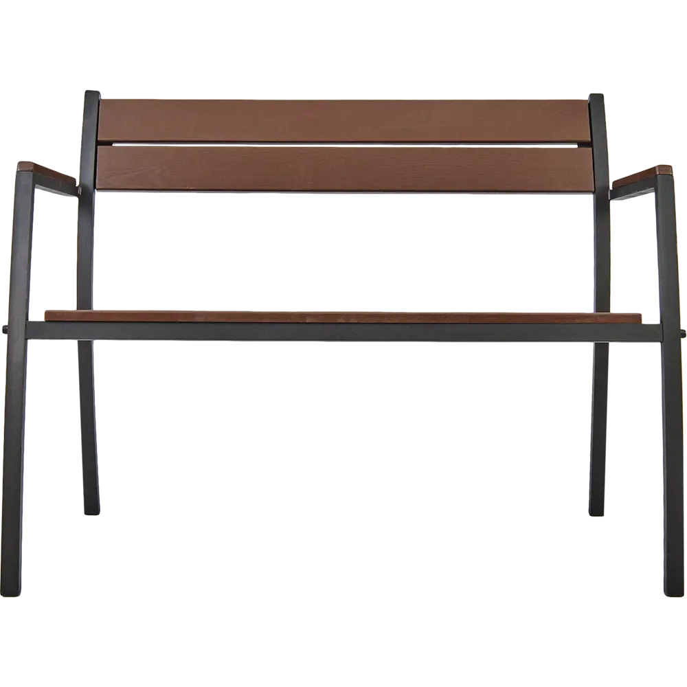Скамья садовая разборная Garden 113х56х85.6 см металл/дерево темно-коричневая 82608841 STLM-2042046 Santreyd  - Вид №1