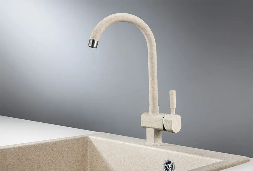 ST-31, БЕЖЕВЫЙ, СМЕСИТЕЛЬ КУХОННЫЙ GRANULA Standart 31-ST-ST119