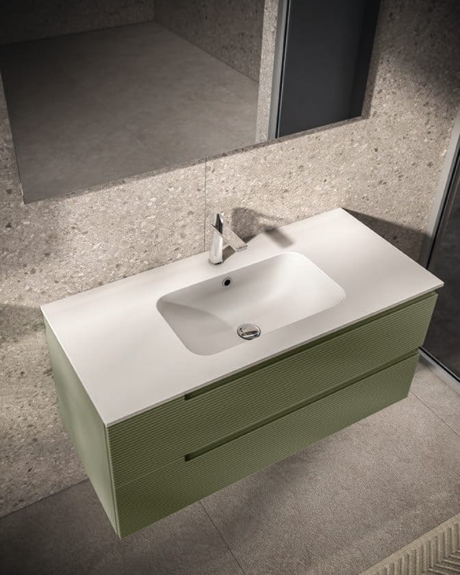 Подвесной умывальник с ящиками и встроенной раковиной BMT Everyday ARCH-00028995 - Вид №1