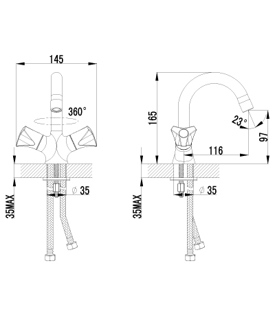 LM1107C Смеситель Plus Strike для раковины LEMARK STRIKE - Вид №1