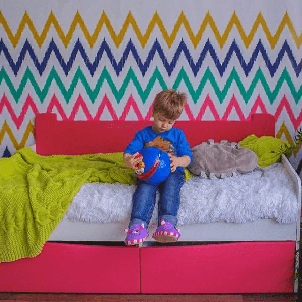 Детский диван-кровать с 2 ящиками "Лежебока Бобби" МАНДАРИН ЧУДИКИ 178782 Розовый Santreyd  - Вид №7