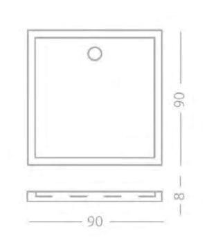 PIMAR Встраиваемый квадратный душевой поддон из камня Lecce  Ab7  - Вид №1