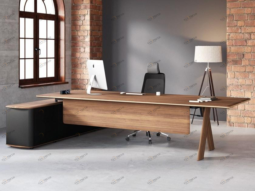 Ersa Рабочий стол из дерева с ящиками и системой управления кабелями Meliades sun-id-1420960