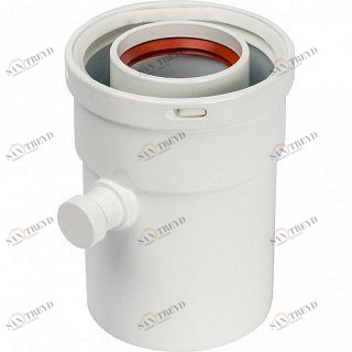 Труба вертикальная STOUT 60/100  с конденсатосборником SCA6010000101