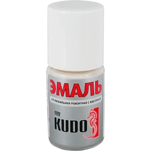 Эмаль автомобильная Kudo с кисточкой, цвет белый 202, 15 мл