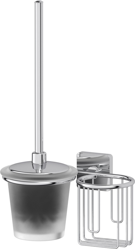 AVA 072 Держатель освежителя воздуха с туалетным ершом с крышкой ELLUX Avantgarde