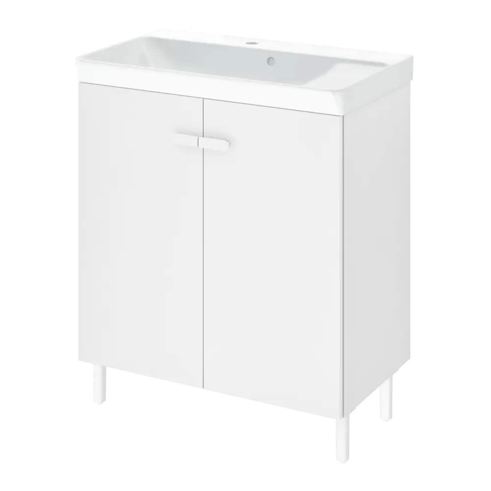 Тумба под раковину напольная Sensea Easy 70 см цвет белый 86197267 STLM-2169681
