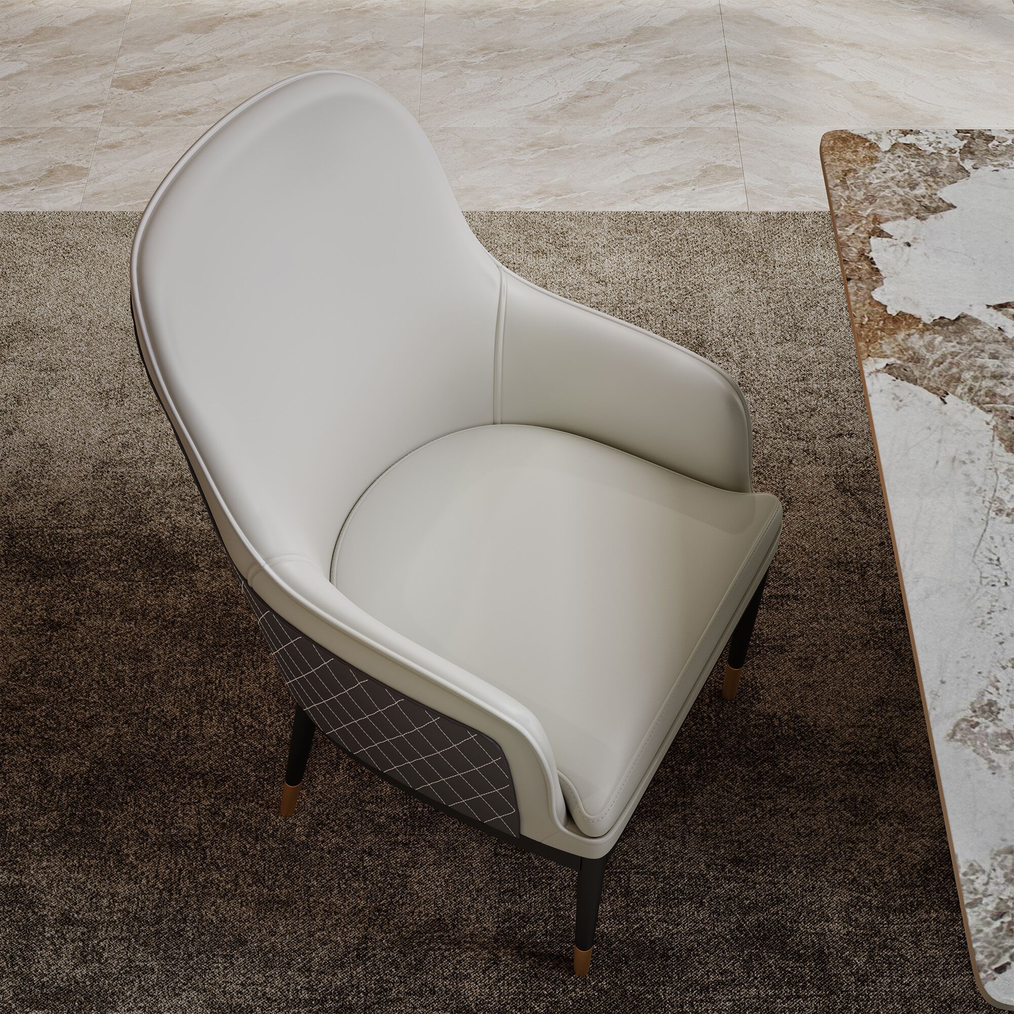 Стул из искусственной кожи с подлокотниками GIULIA GRILLO ARCH-00000833 - Вид №4