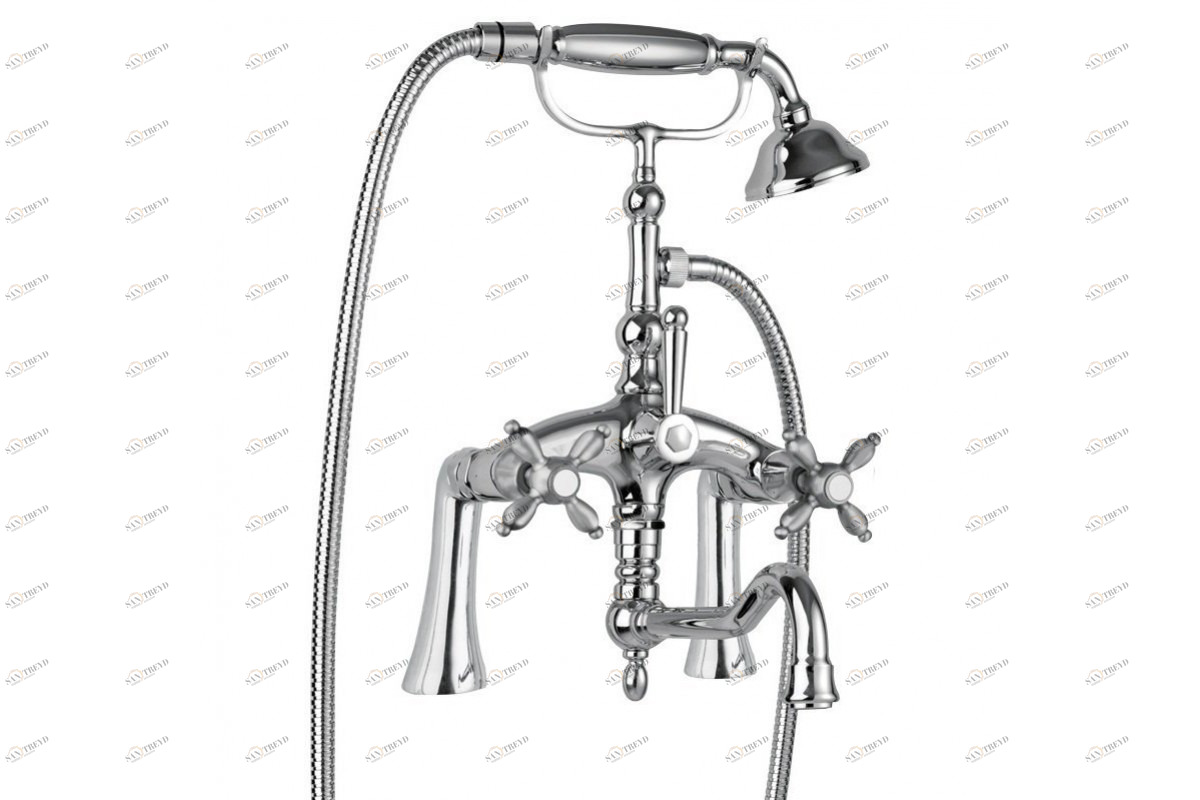 Смеситель на борт ванны с поворотным изливом, шлангом 150 см CEZARES NOSTALGIA-PBV2-01-M