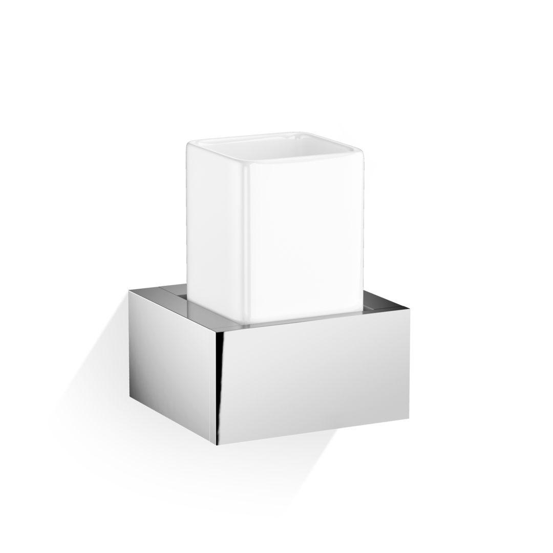 настенный стакан BK WMG DECOR WALTHER Хром / Фарфор белый 591900 Brick