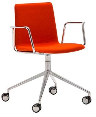 Andreu World 5-спицевый стул с подлокотниками на колесиках Flex high back So1644 - Вид №17