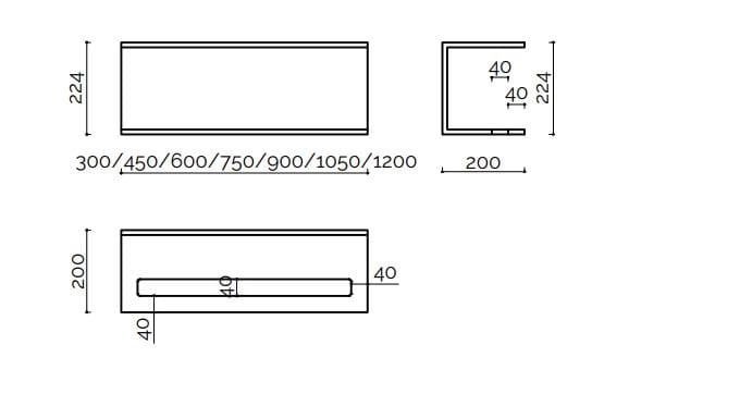 Полка для ванной комнаты Corian® Acquapazza Corian ® elements ARCH-00007474 - Вид №2