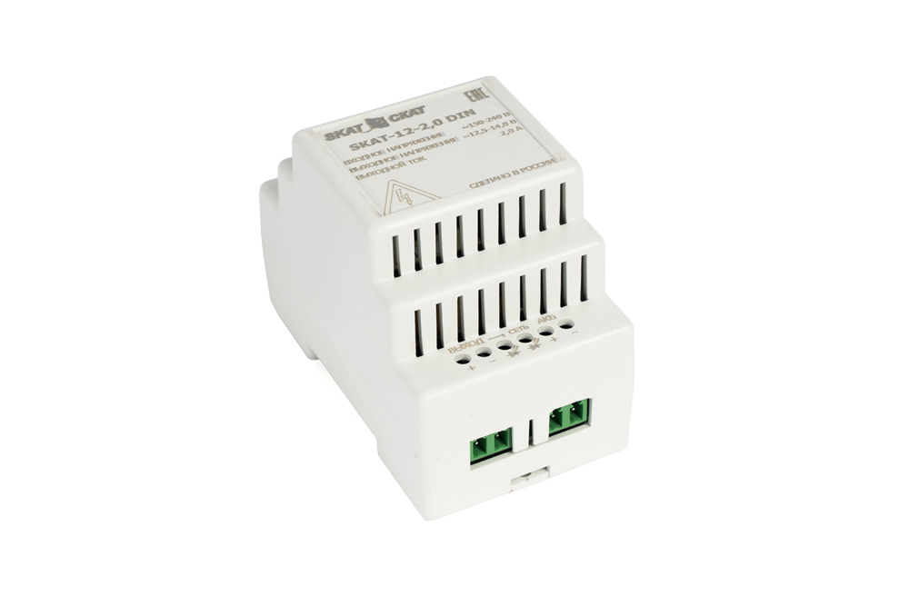 SKAT-12-2.0 DIN power supply 12v 2.3a external battery 1х7-17ah charge current 2.0 – iload. Бастион  - Вид №5