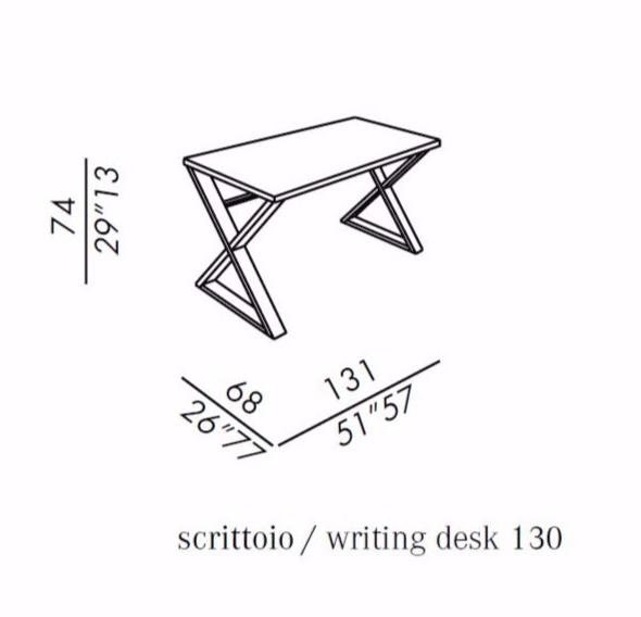 Meridiani Письменный стол из фанерованной древесины Cruis sun-id-1450858 - Вид №6