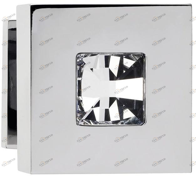 LINEA CALI' Дверная ручка из хромированной латуни с кристаллами swarovski® Reflex sun-id-1436833