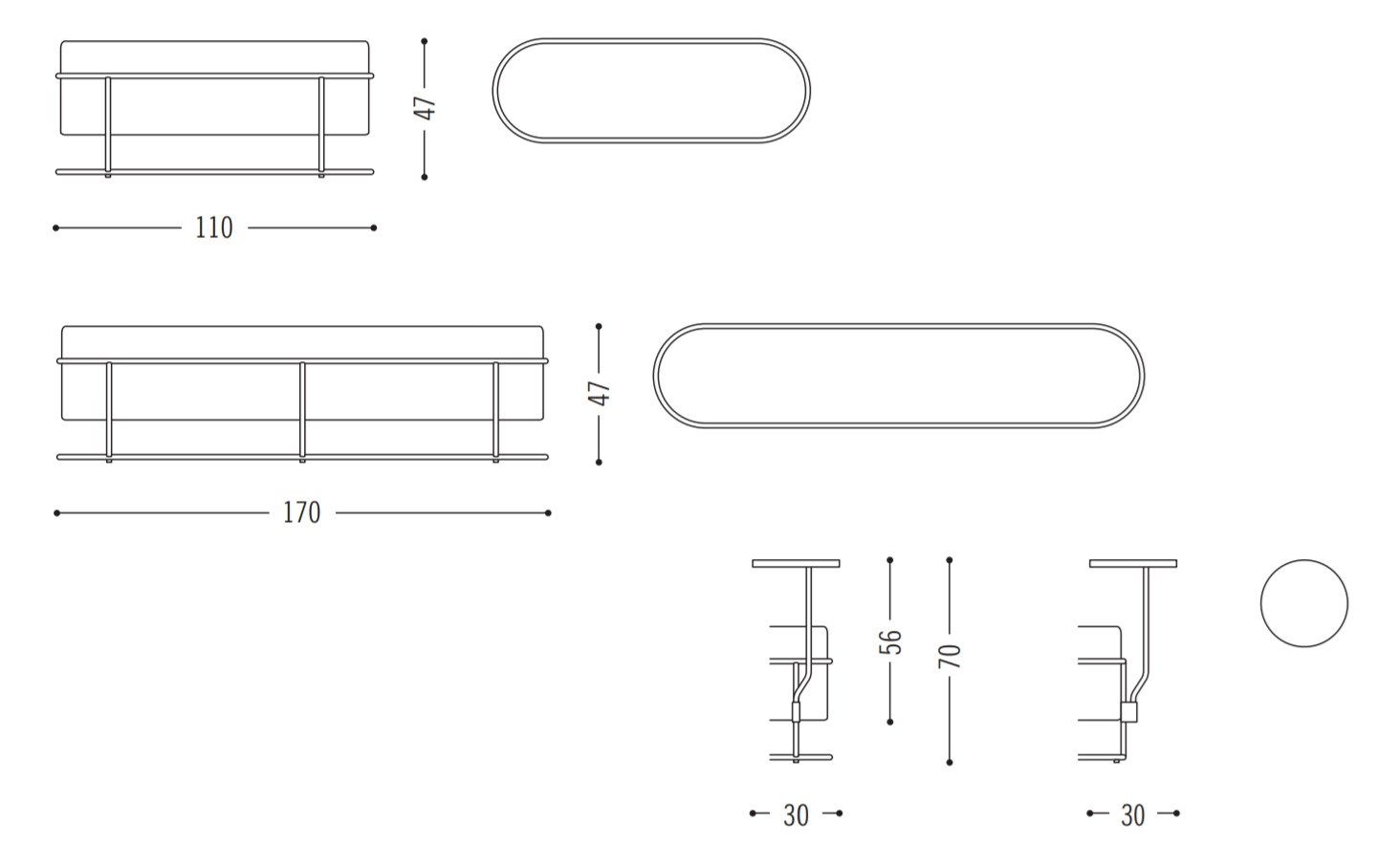 Мягкая скамейка из ткани COR Drop ARCH-00134644 - Вид №5