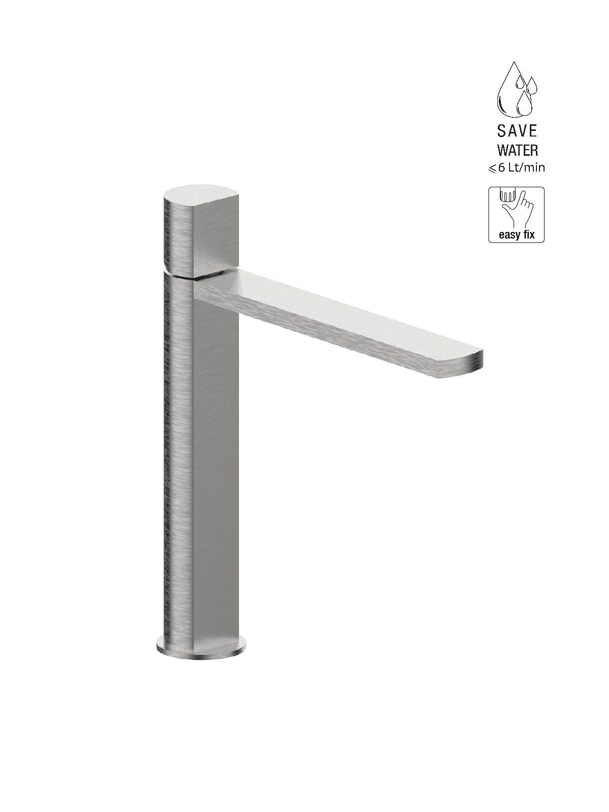 Однорычажный смеситель для раковины из нержавеющей стали Rubinetterie Frattini Borgia ARCH-00142244 - Вид №1