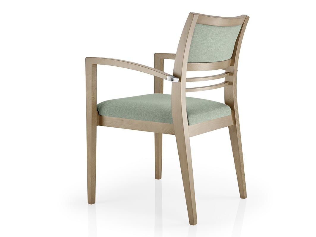 Кожаный стул с подлокотниками с открытой спинкой More Contract Cassis ARCH-00093259 - Вид №1