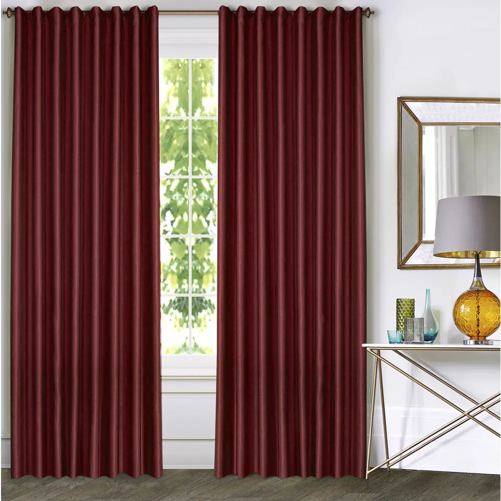 Штора на ленте Мэри 140х280 см бордо Santreyd 89398642 STLM-1451858 - Вид №2