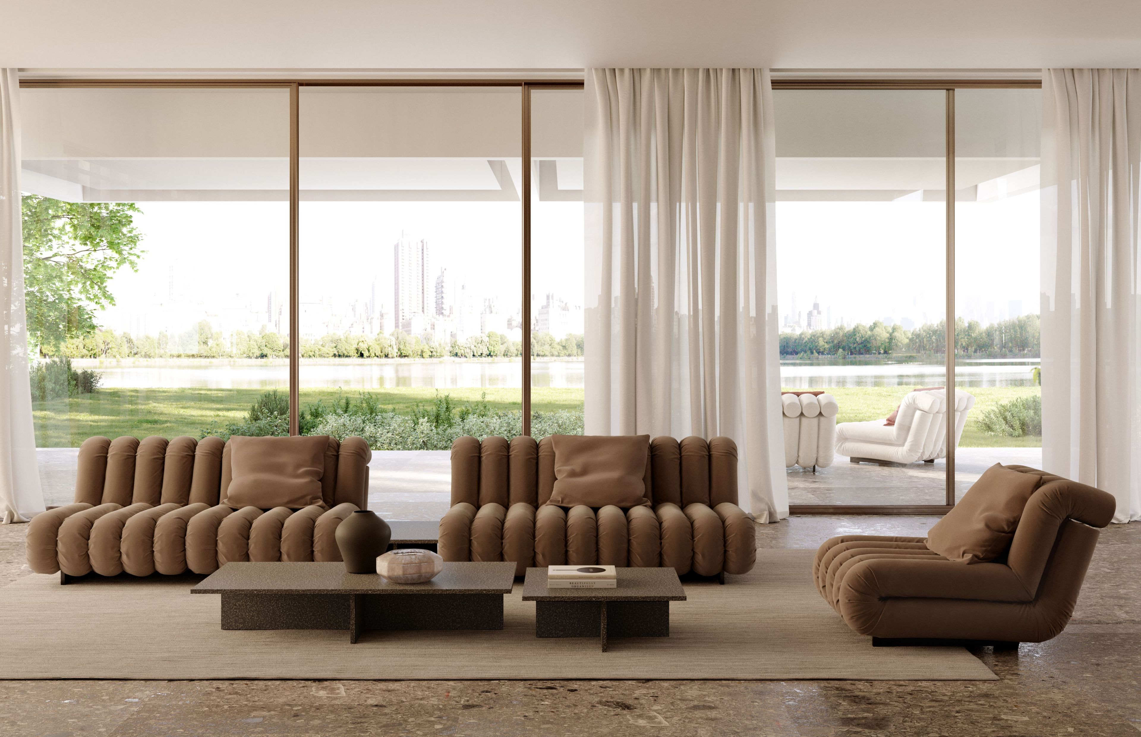 Прямоугольный каменный журнальный столик Exteta перископ ARCH-00064492 - Вид №4