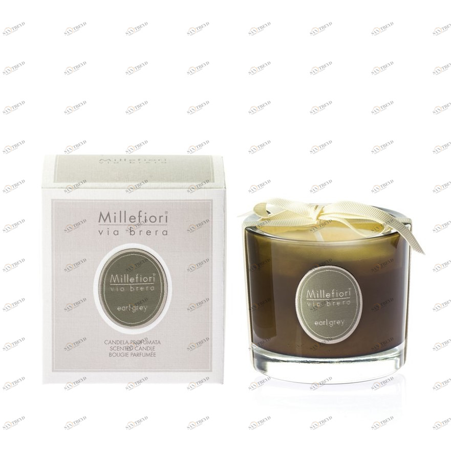 Ароматическая свеча 180гр "Бергамот" EARL GREY MILLEFIORI MILANO БЕРГАМОТ 267449 Бежевый 