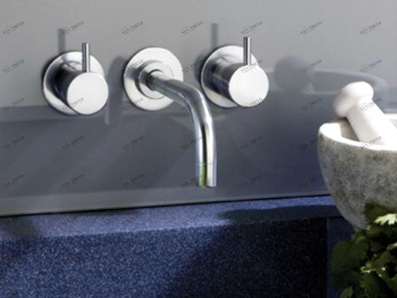 VOLA Смеситель для умывальника настенный на 3 отверстия sun-id-1377730