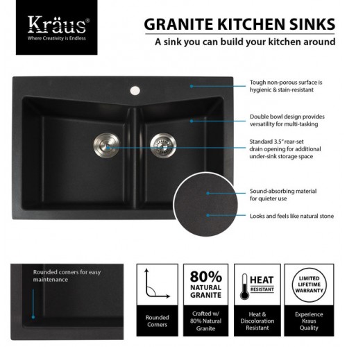 KGD-430B Мойка кухонная прямоугольная Krausru  - Вид №8