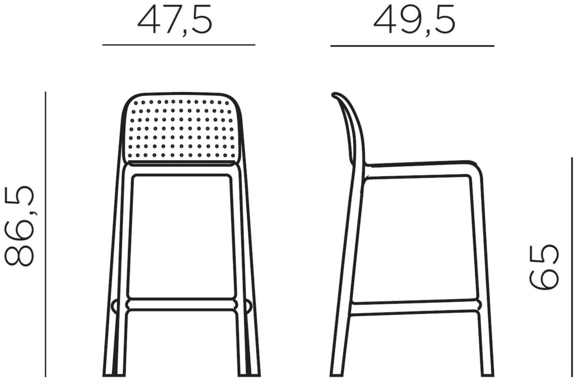 Nardi Штабелируемый табурет из стекловолокна и полипропилена sun-id-1482156 - Вид №1