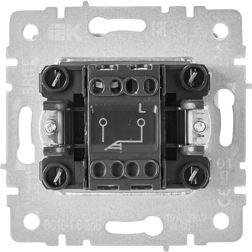 Выключатель IEK Brite одноклавишный встраиваемый белый глянец 87761759 STLM-1116478 - Вид №3