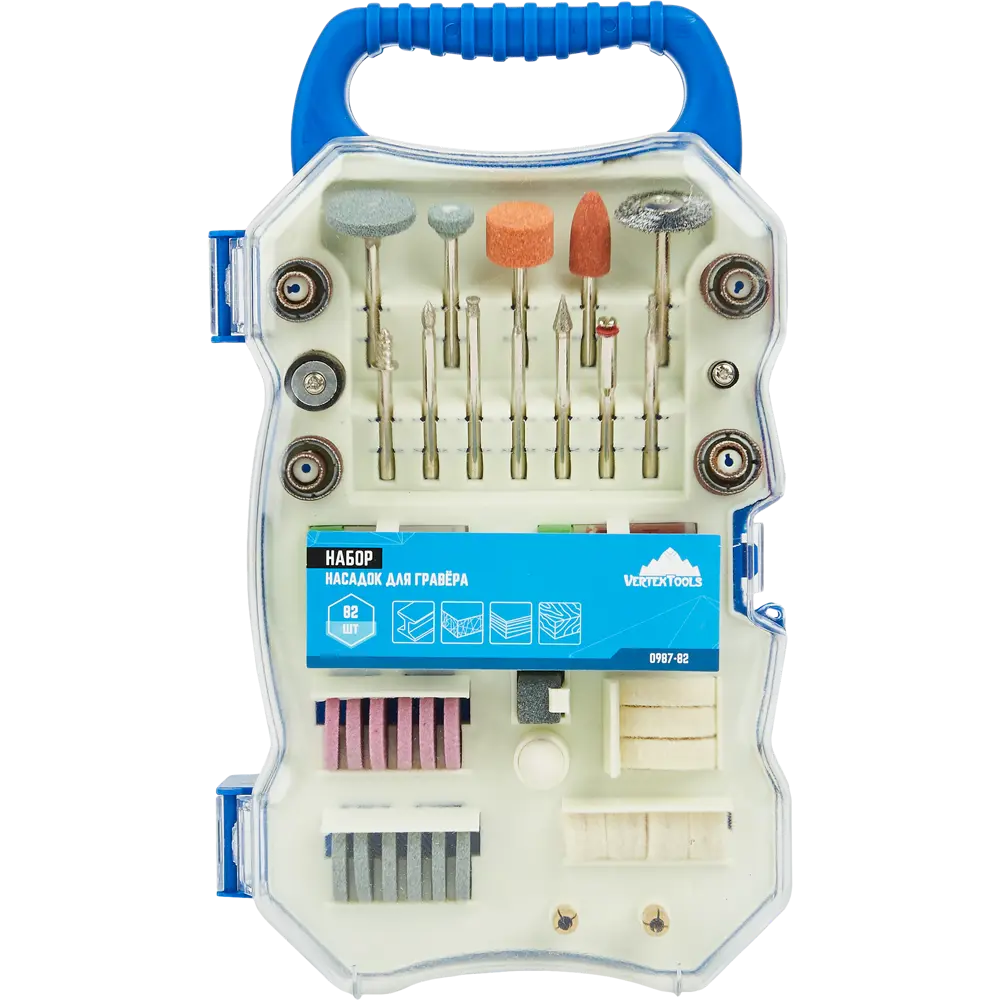 Набор насадок для гравера Vertextools 0987-82 из 82 предметов 85117060 STLM-0059041 - Вид №2