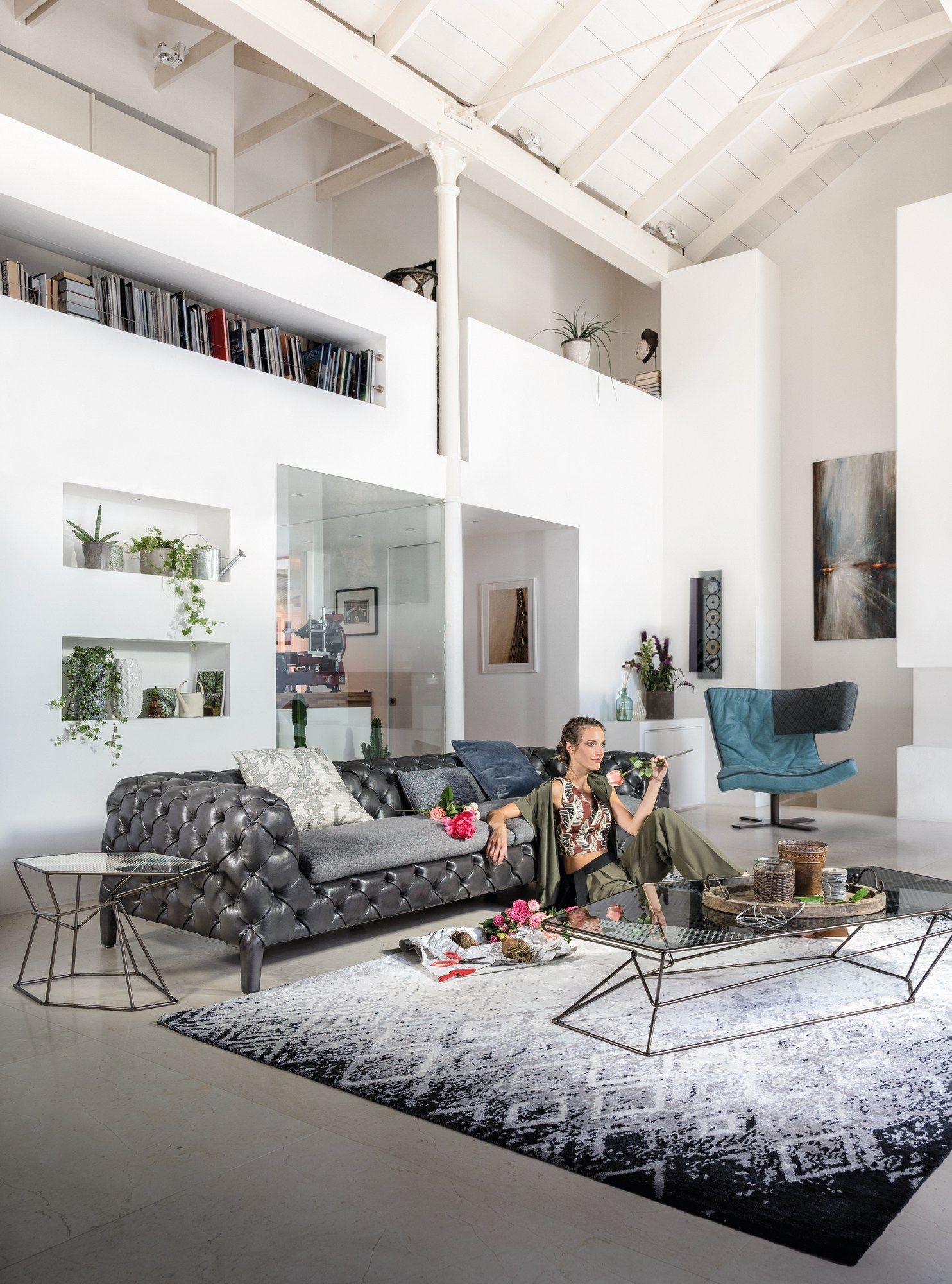 Кожаный диван capitonné Arketipo ARCH-00083049 - Вид №3