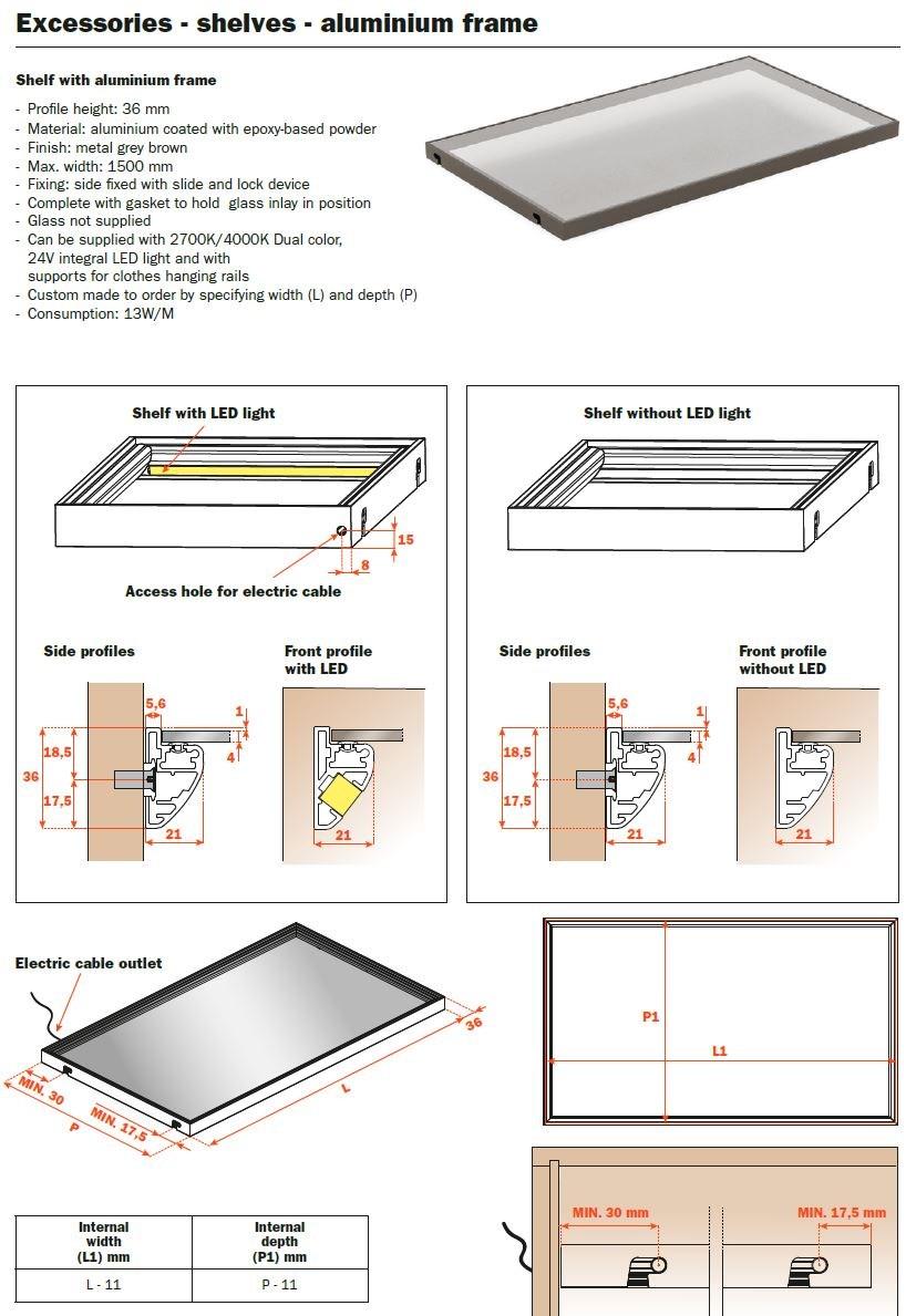 SALICE Полки с подсветкой для гардеробной Excessories sun-id-1348342 - Вид №10