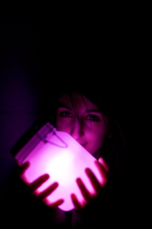 SK SUNJAR3 Светящаяся банка на солнечной батарее розовая Suck UK  - Вид №1