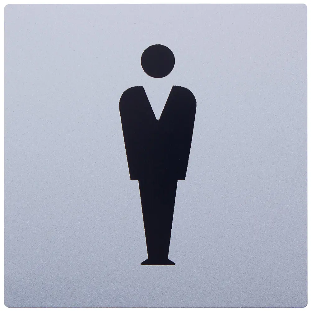 Larvij Знак дверной «М» для мужской уборной самоклеящийся 18284443 STLM-1335502