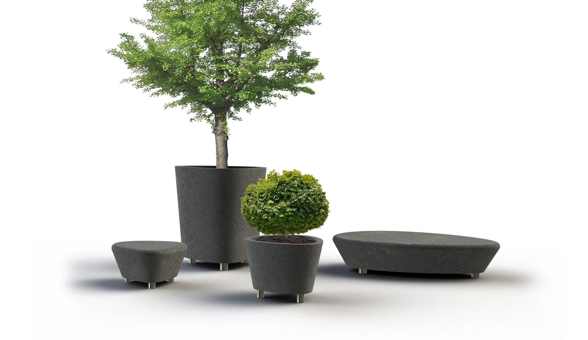 Бетонное наружное сиденье amop Dolma ARCH-00031622 - Вид №2