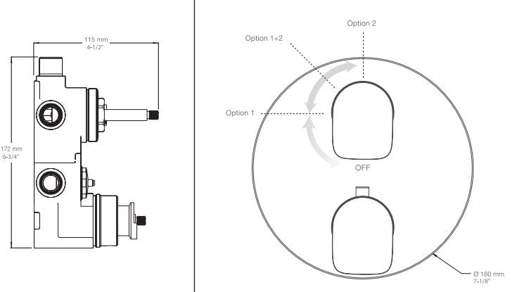 Термостатический набор для душа с душем BARIL Sens B45 ARCH-00063046 - Вид №2