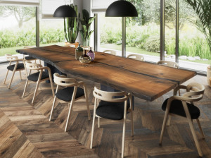 Стол из ископаемого дуба