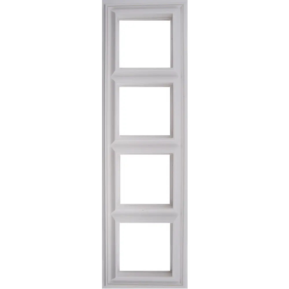 Рамка для розеток и выключателей EcoProfi Design 4 поста цвет белый 17901551 STLM-2181594 Santreyd Jung EcoProfi - Вид №1